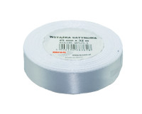 Wstążka satynowa 25mmx32m biała Brewis